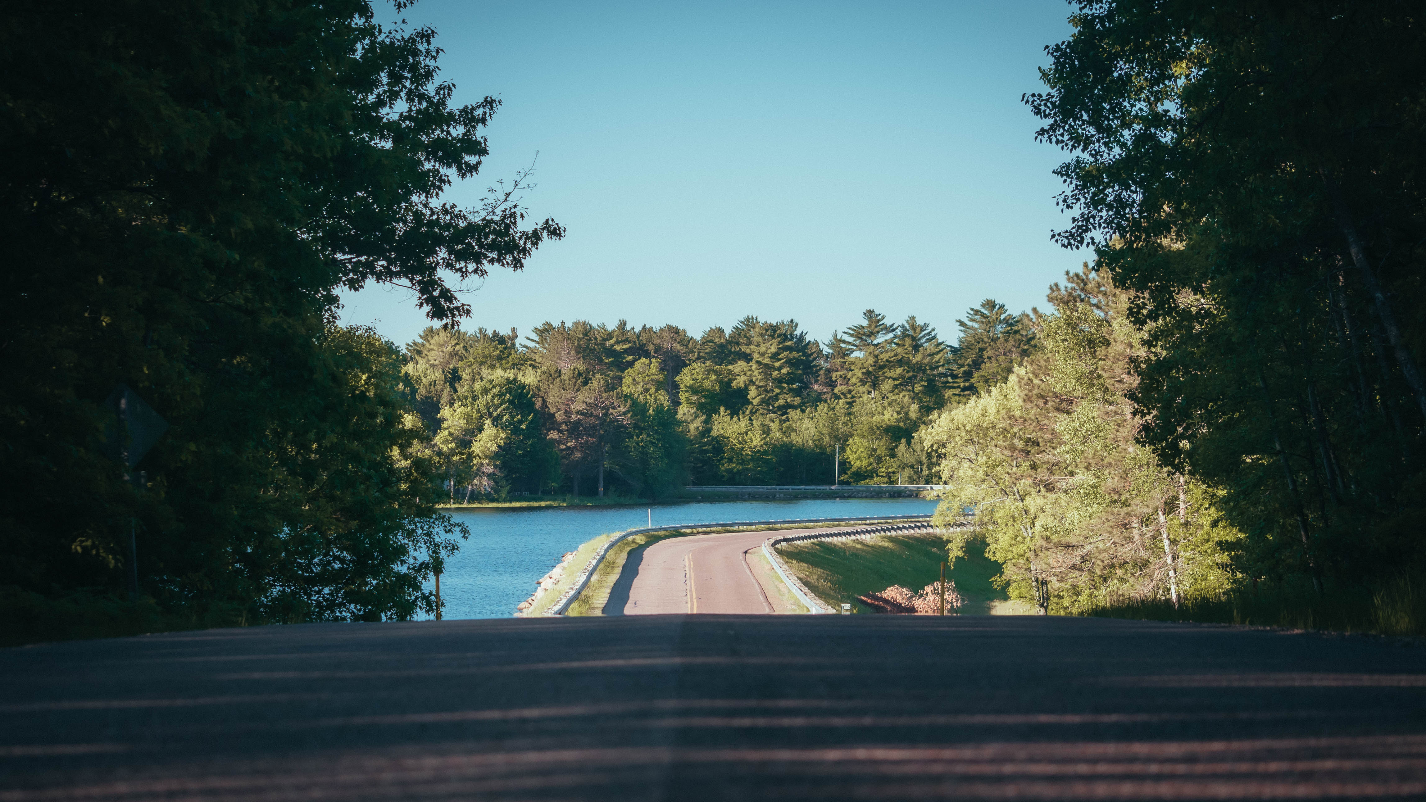 Country Road D at the Rainbow Flowage, Lake Tomahawk, WI