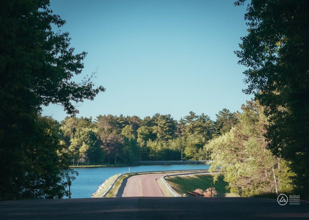 Country Road D at the Rainbow Flowage, Lake Tomahawk
